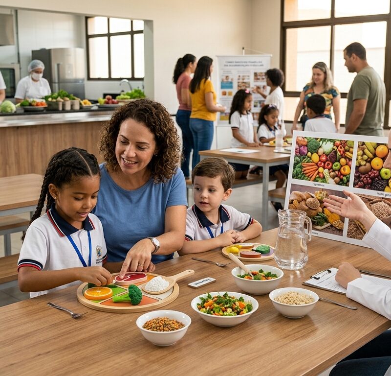 Como envolver famílias na alimentação escolar